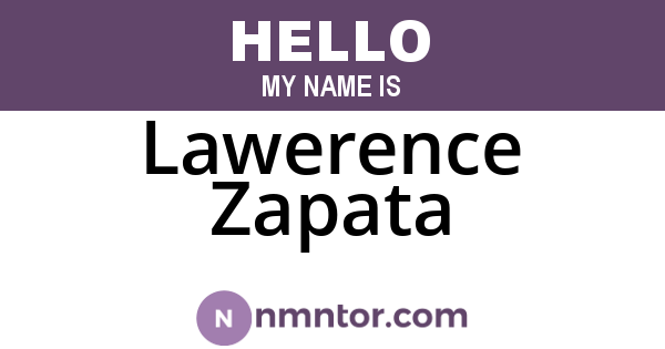 Lawerence Zapata