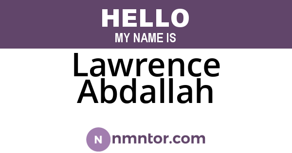 Lawrence Abdallah