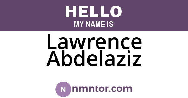 Lawrence Abdelaziz