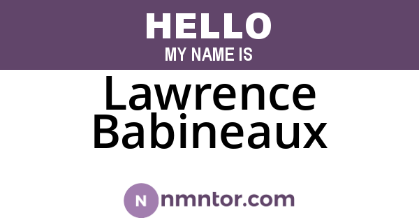 Lawrence Babineaux
