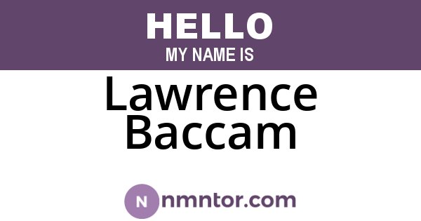 Lawrence Baccam