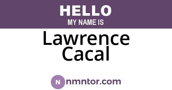 Lawrence Cacal