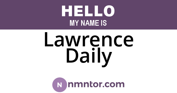 Lawrence Daily