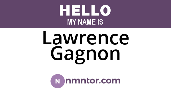 Lawrence Gagnon
