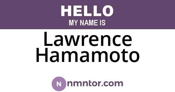 Lawrence Hamamoto