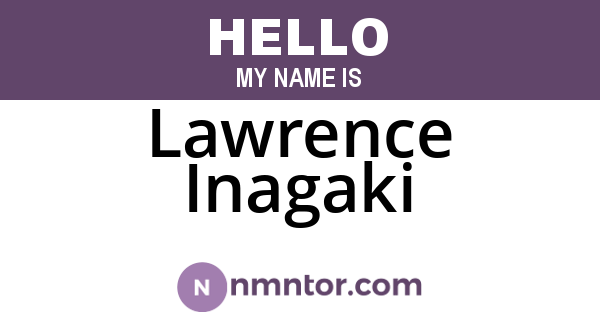 Lawrence Inagaki