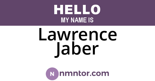 Lawrence Jaber