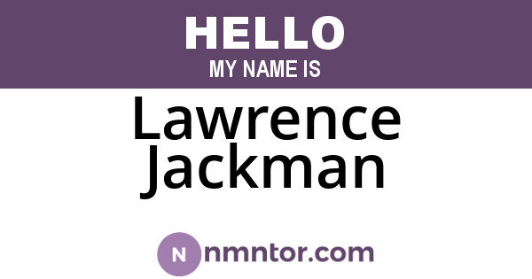 Lawrence Jackman