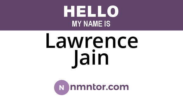 Lawrence Jain