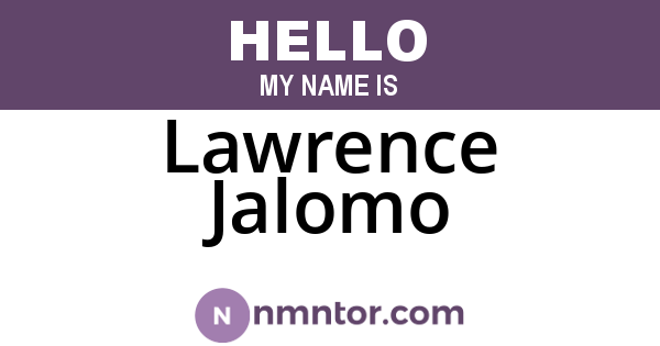 Lawrence Jalomo