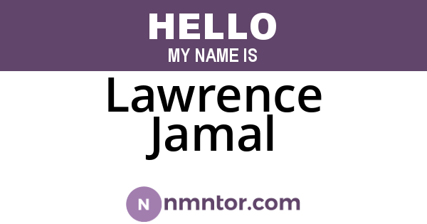 Lawrence Jamal