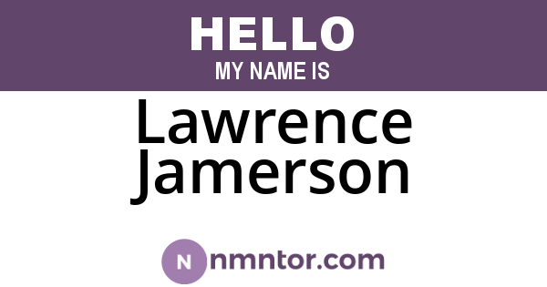 Lawrence Jamerson