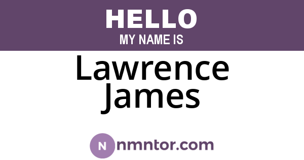 Lawrence James