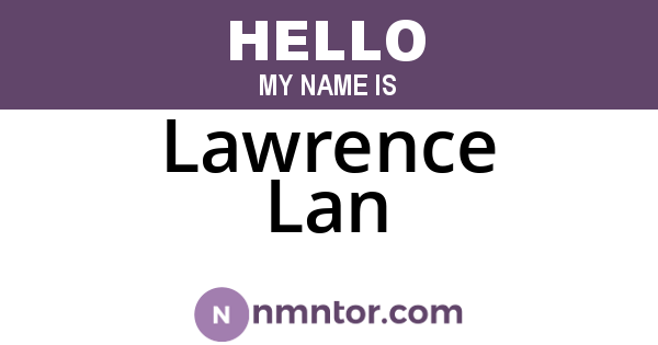 Lawrence Lan