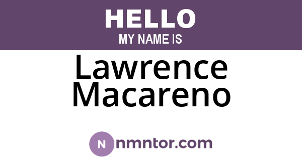Lawrence Macareno