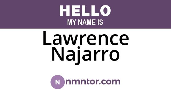 Lawrence Najarro