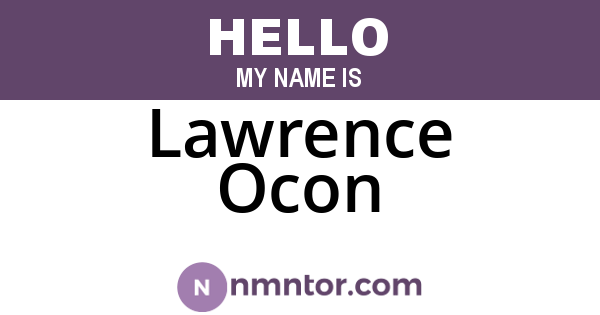 Lawrence Ocon