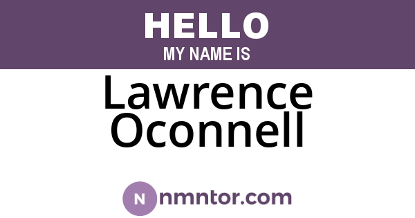Lawrence Oconnell