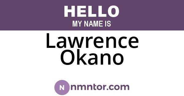 Lawrence Okano