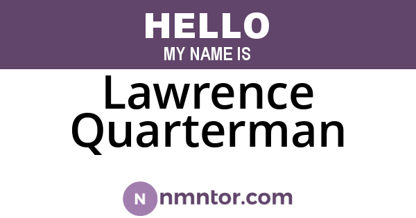 Lawrence Quarterman