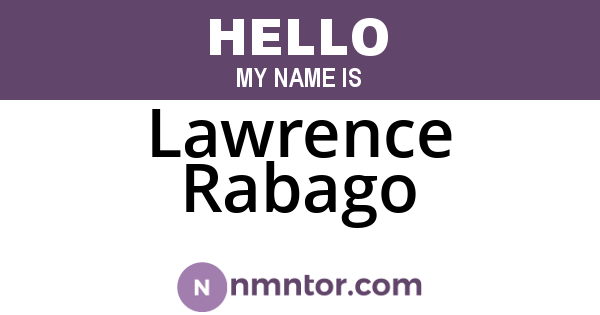 Lawrence Rabago