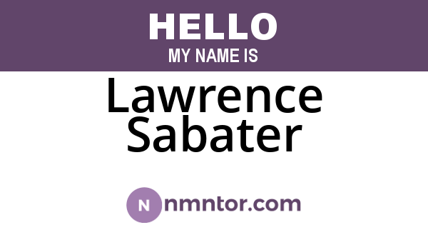 Lawrence Sabater