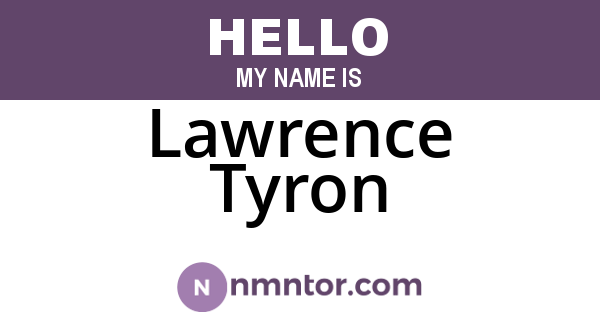 Lawrence Tyron