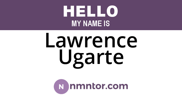 Lawrence Ugarte