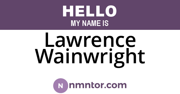 Lawrence Wainwright