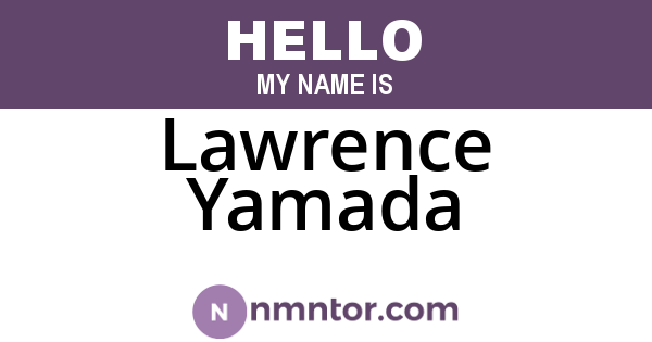 Lawrence Yamada