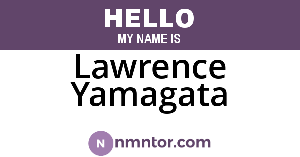 Lawrence Yamagata