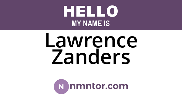 Lawrence Zanders