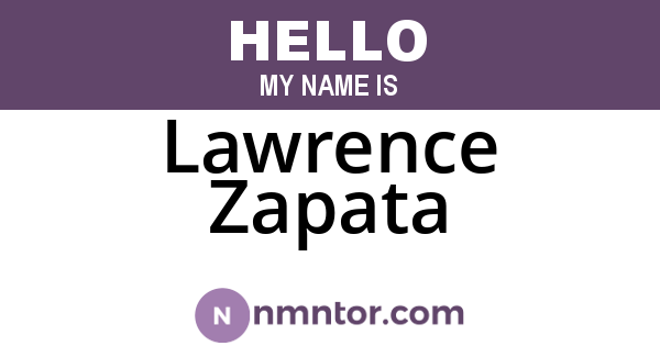 Lawrence Zapata
