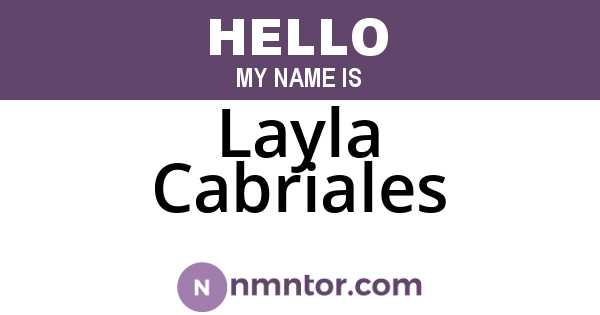 Layla Cabriales