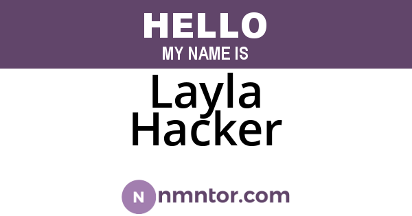 Layla Hacker