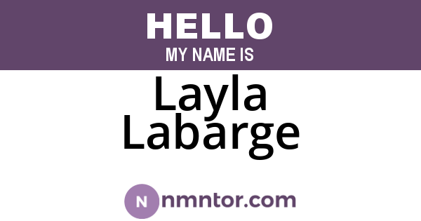 Layla Labarge