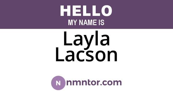 Layla Lacson