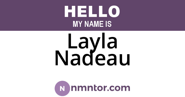 Layla Nadeau