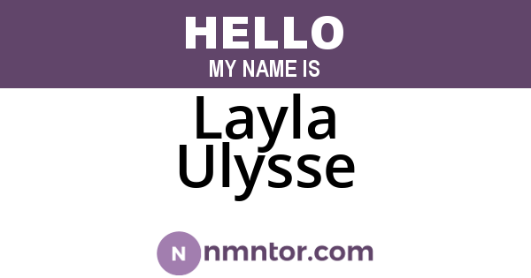 Layla Ulysse