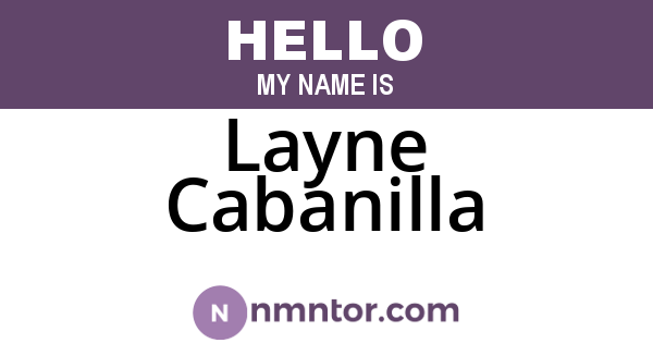 Layne Cabanilla