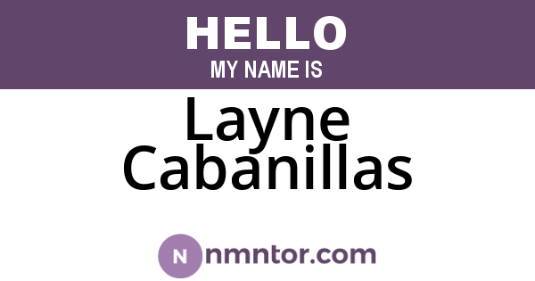 Layne Cabanillas