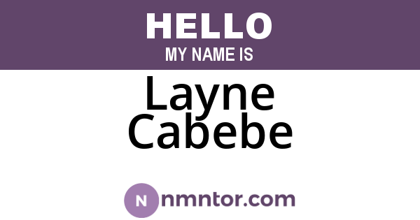 Layne Cabebe