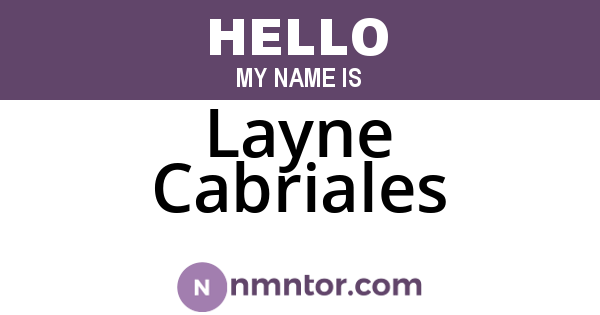 Layne Cabriales