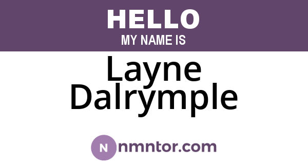 Layne Dalrymple