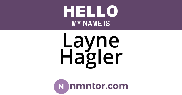 Layne Hagler