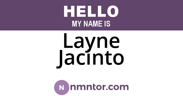 Layne Jacinto
