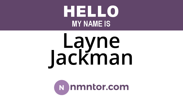 Layne Jackman