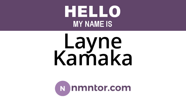 Layne Kamaka
