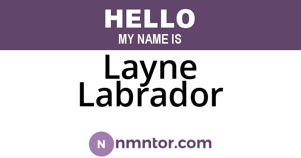 Layne Labrador