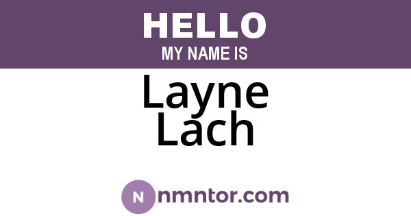 Layne Lach